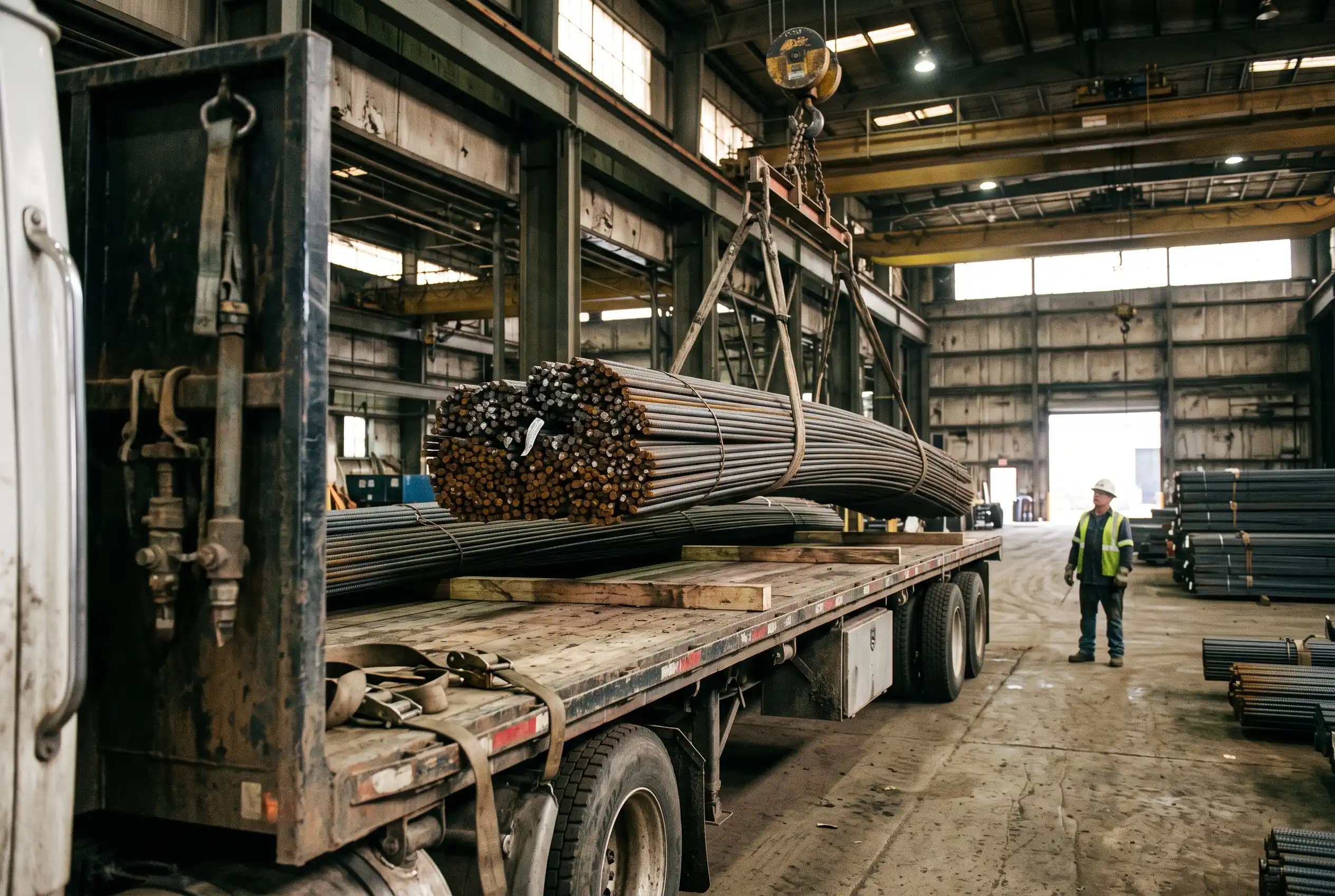 Industrial road-freight handover