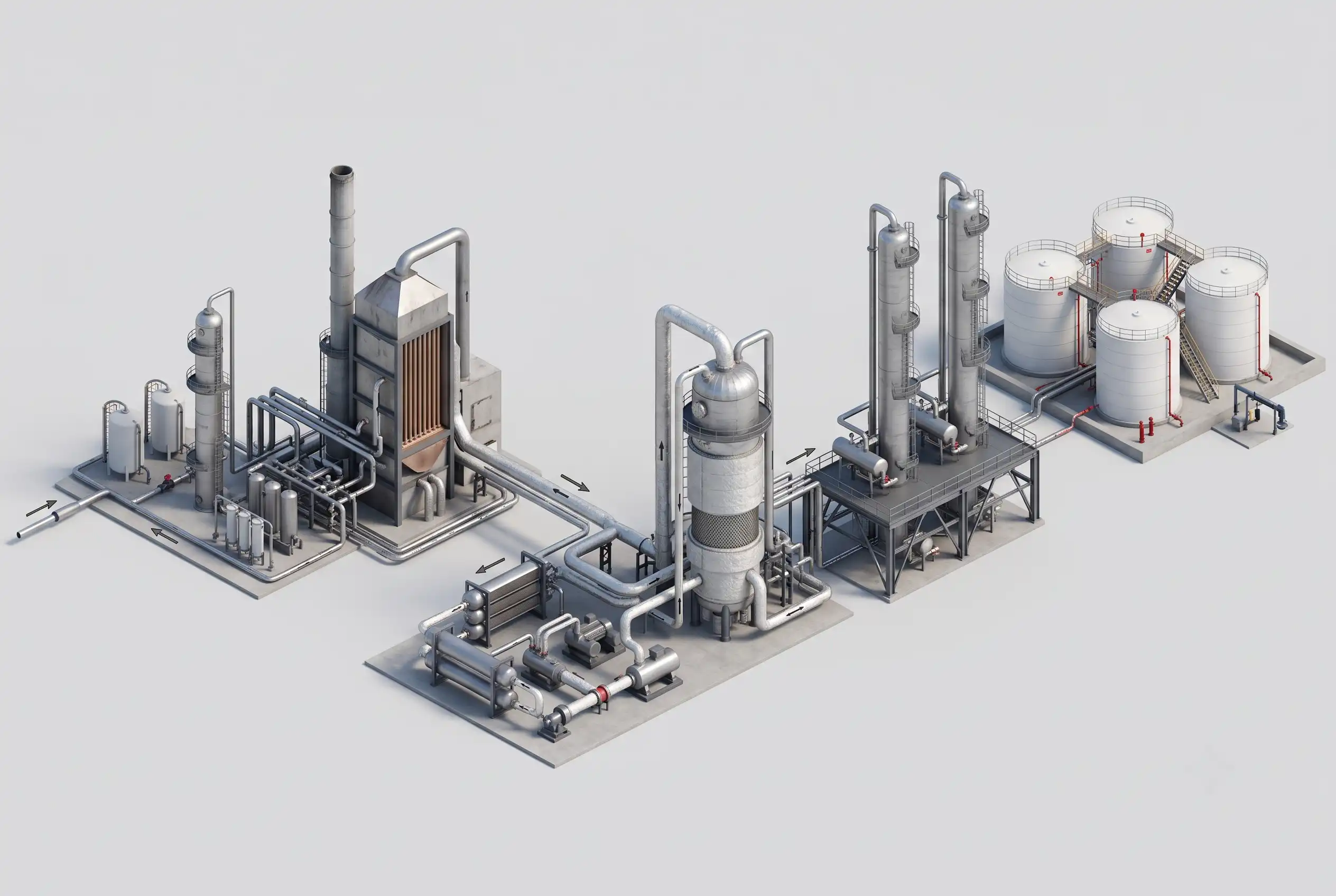Methanol production process from feedstock and synthesis gas to catalytic conversion and distillation