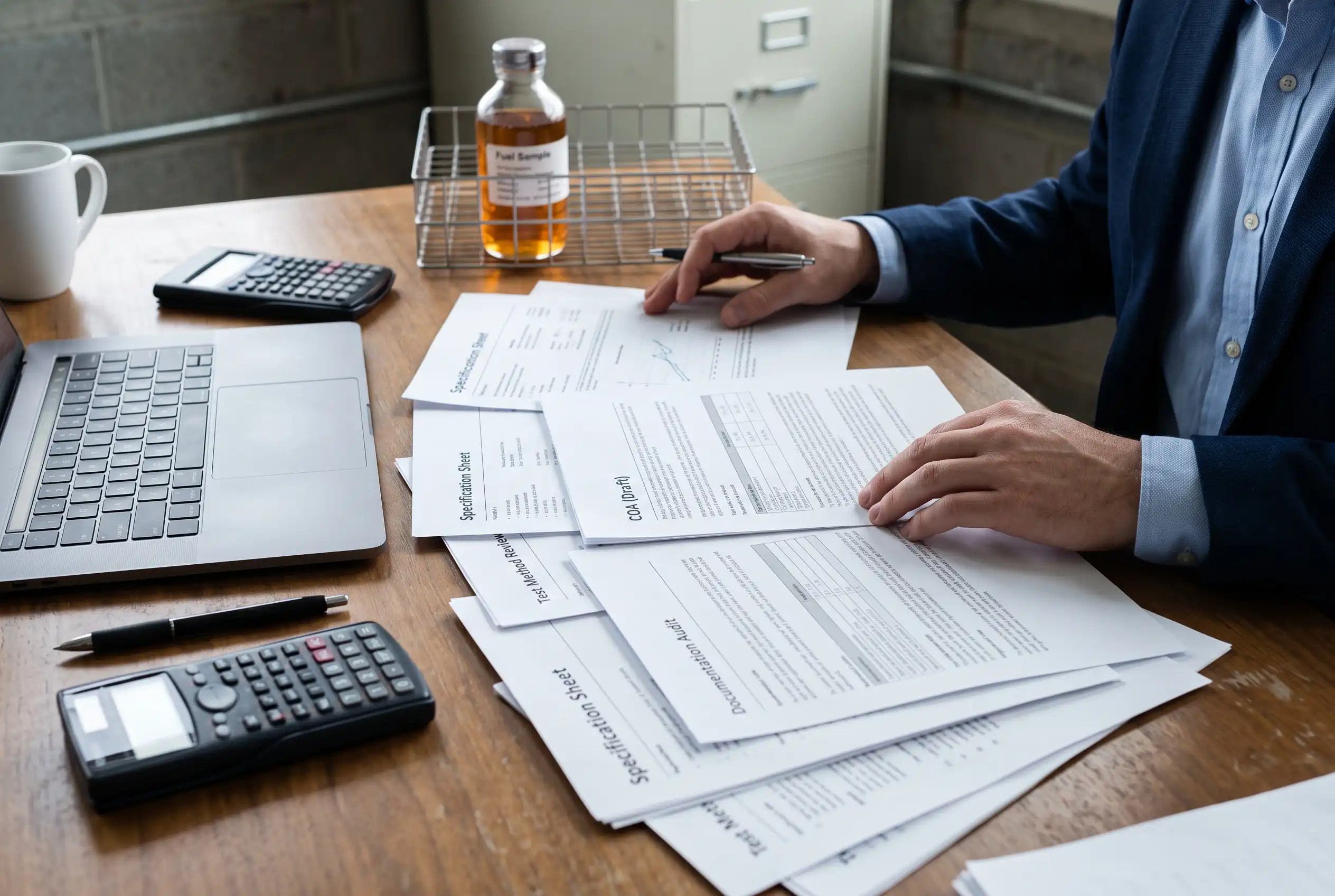 Professional review of fuel specification and laboratory documents