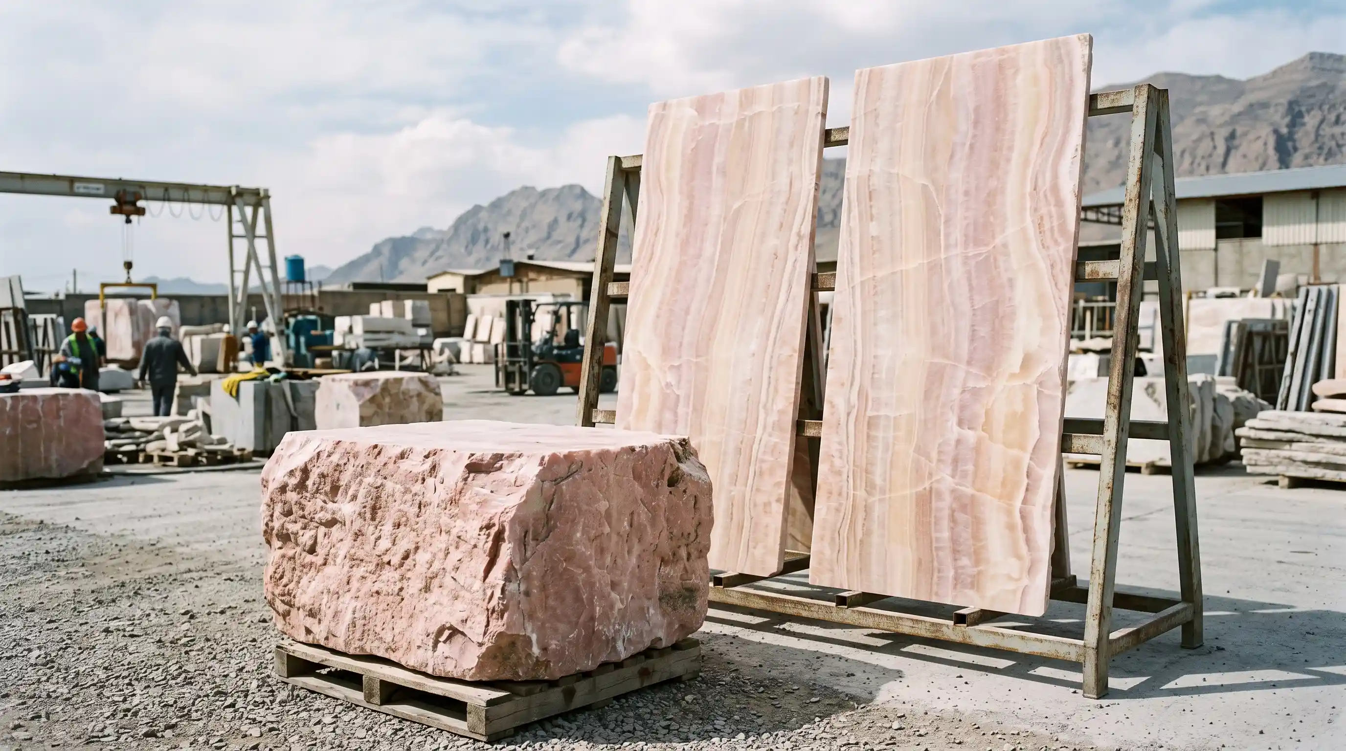 Iranian Pink Onyx: Color, Veining, Translucency & Quality Guide