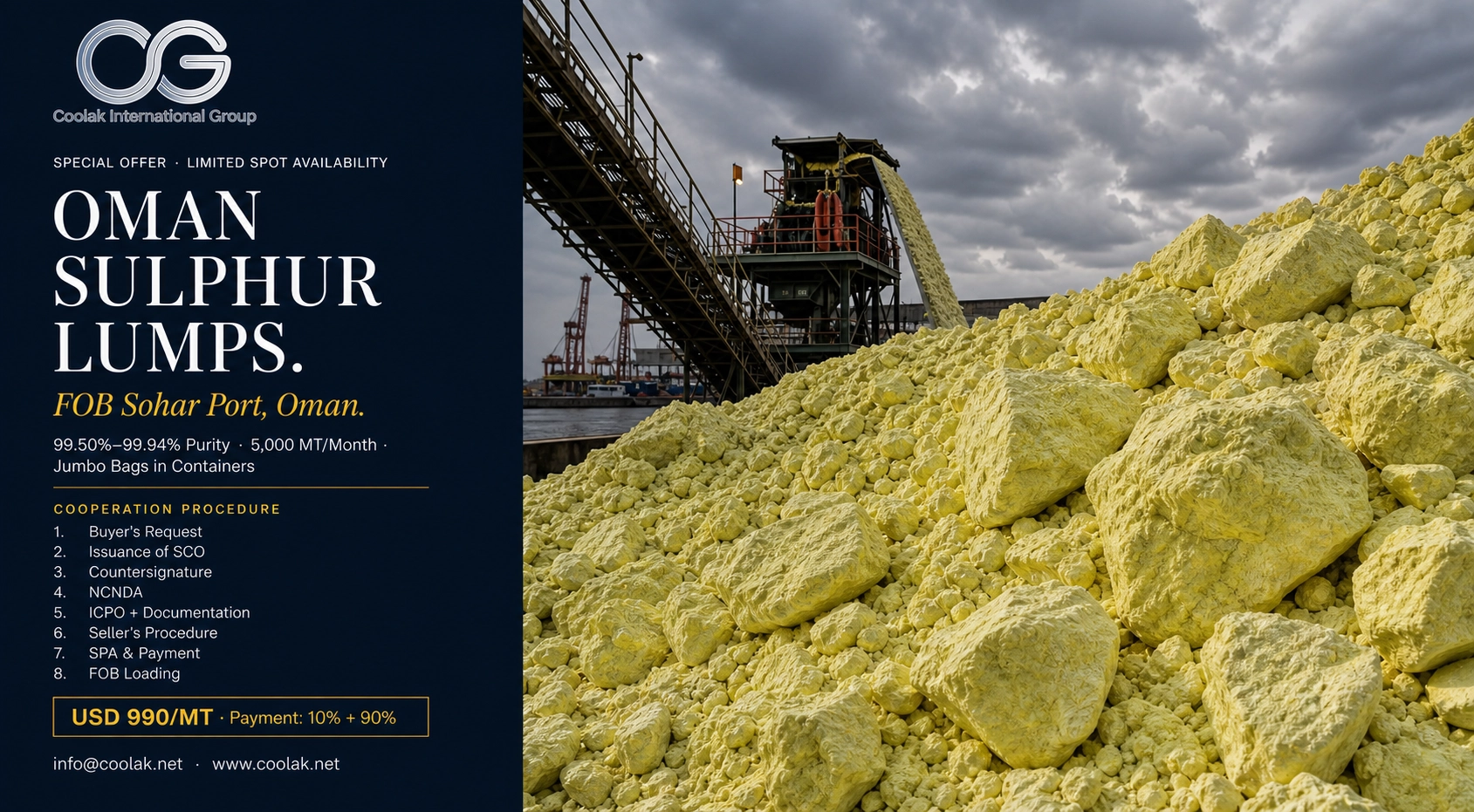 Special Offer – Oman Sulphur Lumps